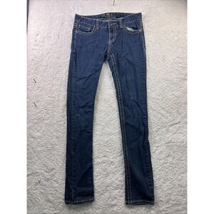 Premiere Womens Jeans Size 7/8 Regular Classic Boot Cut Thick Stitch Stretch Y2K